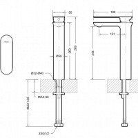 Bravat Gina F165104C-A-ENG Высокий смеситель для раковины (Хром)