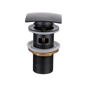 Allen Brau Infinity 5.21026-31 Донный клапан | сливной гарнитур - для раковин с переливом (чёрный матовый)
