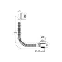 Allen Brau Priority 5.31027-MG Слив-перелив для ванны - автоматический (графит матовый)