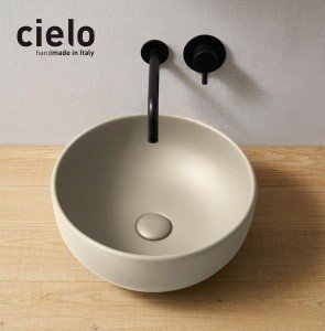 Ceramica CIELO Shui SHBA40 LN - Раковина накладная на столешницу Ø 40 см (Lino)