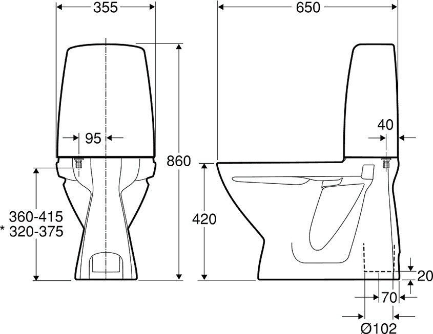 Ifo Sign 68600511114010 Унитаз-компакт (черный), в интернет-магазине ...