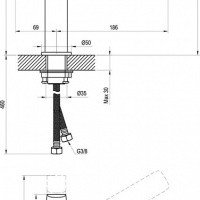 Ravak Flat FL 016.20 X070174 Высокий смеситель для раковины | кухни (черный матовый)