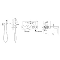 Timo Saona 2383/00SM Настенный термостатический смеситель для раковины с гигиеническим душем (хром)
