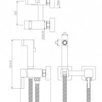 Rossinka X X25-54 Гигиенический душ в комплекте со смесителем (Хром)
