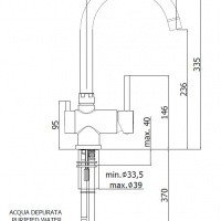 Paffoni Stick SK190CR Высокий смеситель для кухни с функцией подачи питьевой воды (хром)