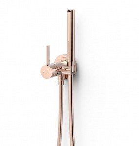 TRES Max 134123OP Гигиенический душ - комплект со смесителем (розовое золото)
