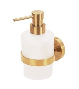 REMER Guest GS13BG Дозатор для жидкого мыла подвесной (белый | золото шлифованное)