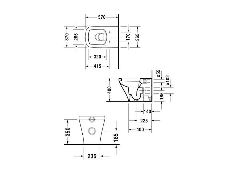 Duravit Durastyle 2150090000 Унитаз пристенный (белый), купить в ...
