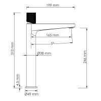 WasserKRAFT Mosel 4603H Высокий смеситель для раковины (хром)