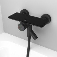 IDDIS Shelfy SHEBLBTi02WA Смеситель для ванны с инновационным управлением Push Control (чёрный матовый)