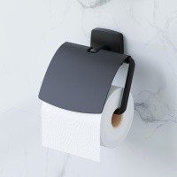 AM.PM Gem A90341422 Держатель для туалетной бумаги с крышкой (чёрный матовый)