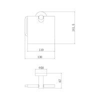 FASHUN A51503 Держатель для туалетной бумаги с крышкой (хром сатин)