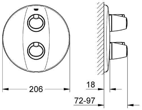 Grohe Grohtherm 3000 19255000 Термостат для душа (хром), в магазине ...