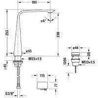 Duravit D.1 D11110008010 Электронный смеситель для раковины (хром)