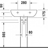 Duravit D-Code 231060 00 002 Раковина подвесная 60 см (белый)