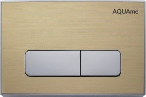 AQUAme AQM4105G Накладная панель смыва для унитаза (золото)