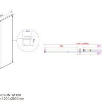 Vincea Arno VPS-1A120CGB Душевая дверь 1200*2000 мм (профиль черный матовый | витраж тонированное стекло)