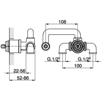 Cisal ZA01651004 Внутренний механизм смесителя для раковины