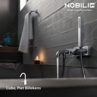 NOBILI Cube CB00510CR - Смеситель для ванны в комплекте с ручным душем (хром)