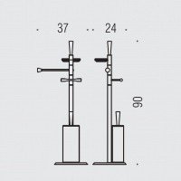 Colombo Design ISOLE B9413 Стойка с аксессуарами 90 см | для унитаза и биде (хром)
