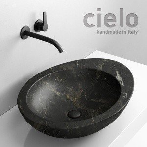 Ceramica CIELO Le Giare LGLA60NM - Раковина накладная на столешницу 60*45 см (Nero Marquina)
