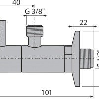 AlcaPlast ARV001-N-B Угловой вентиль для подключения смесителя ½ * ⅜ (никель матовый)
