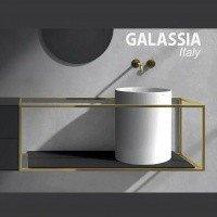 Galassia TABULAE 2078OR - Стальная консоль для раковины 111*46 см (золото)
