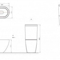 Bravat Gina CX01008UW-PA-ENG Унитаз-компакт безободковый | комплект с сиденьем Soft-Close (Белый глянцевый)