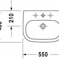 Duravit D-Code 231055 00 002 Раковина подвесная 55 см (белый)