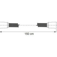 FIMA Carlo Frattini Wellness F2128CS Шланг для душа 1500 мм (чёрный шлифованный хром)