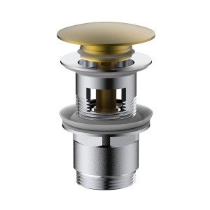 Vincea DPU-1B01BG Донный клапан | сливной гарнитур - для раковины с переливом (золото шлифованное)