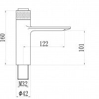 Savol S-601810 Смеситель для раковины с нажимным управлением (хром)