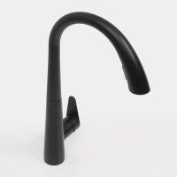 WasserKRAFT A8667 Высокий смеситель для кухни с вытяжным изливом (чёрный матовый)