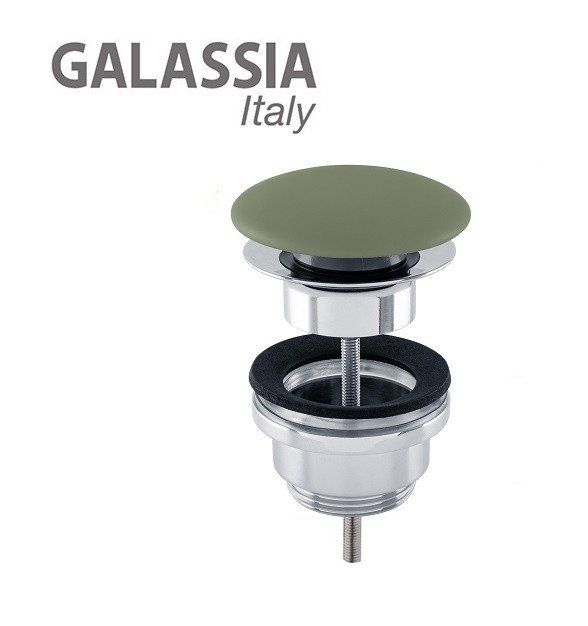 GALASSIA 9916SV - Донный клапан | сливной гарнитур Click-Clack (зелёный матовый)