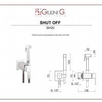Giulini Shut off FSH20 Гигиенический душ - комплект со смесителем (хром)