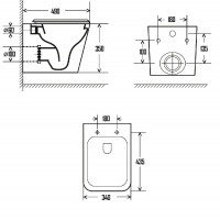 AQUAme AQM2004775 Система инсталляции Grohe в комплекте с подвесным унитазом (белый | клавиша хром)