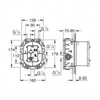 GROHE Rapido T 35500000 - Внутренний механизм смесителя | термостат