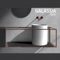 Galassia TABULAE 2078RA - Стальная консоль для раковины 111*46 см (медь)
