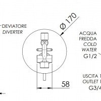 Remer X STYLE X09LVO Смеситель для ванны встраиваемый (бронза)