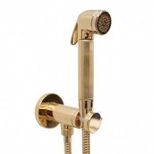 Bossini Nikita E37008B.043 Гигиенический душ - комплект с прогрессивным смесителем (золото шлифованное)