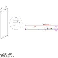 Vincea Arno VPS-1A130CL Душевая дверь 1300*2000 мм (профиль хром | витраж прозрачное стекло)