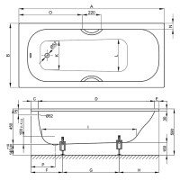 BETTE Classic 1271-000 PLUS Ванна стальная встраиваемая 180*70*45 см (белый)