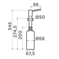 OMOIKIRI OM-02-PW 4995065 Дозатор для жидкого мыла встраиваемый (белый)