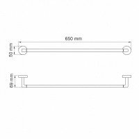 WasserKRAFT Asphe K-77730 Держатель для полотенца 650 мм (розовое золото)