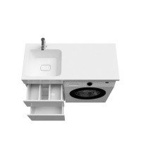 IDDIS Optima Home OPH11LBi95K Тумба с раковиной напольная | для монтажа со стиральной машиной 1100*480 мм (белый)