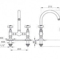 Nicolazzi P. Mont Blanc 1460CR78 Высокий смеситель для кухни (хром)