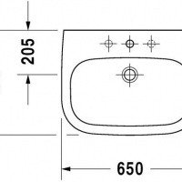 Duravit D-Code 231065 00 002 Раковина подвесная 65 см (белый)