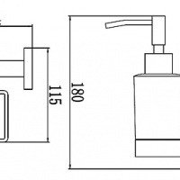 Savol Серия 65С S-06531C Дозатор для жидкого мыла подвесной (бронза)