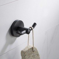 Timo Saona 13012/03 Крючок двойной для ванной комнаты (цвет чёрный).