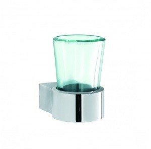 KLUDI JOOP! 5597505H7 - Стакан для зубных щеток (хром - хрусталь зеленый)